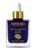 Flacon d'huile de croissance cheveux 30ml au fruit de la passion avec pipette dorée