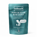 Sachet bleu de complément alimentaire Power Hair Keratin+, croissance cheveux, 60 gélules.